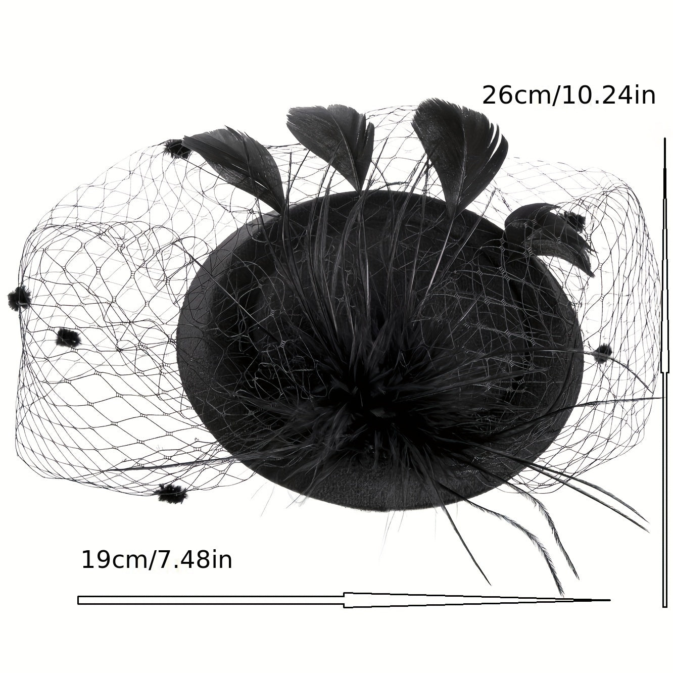 Women's Flower Veil Head Piece Fascinator Tea Party Derby Hat Head Accessory