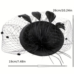 Women's Flower Veil Head Piece Fascinator Tea Party Derby Hat Head Accessory