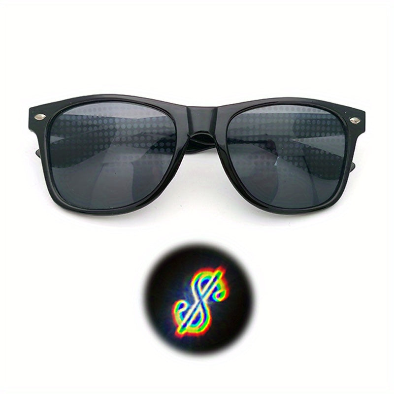 Heart Dollar Diffraction Glasses for Light Display