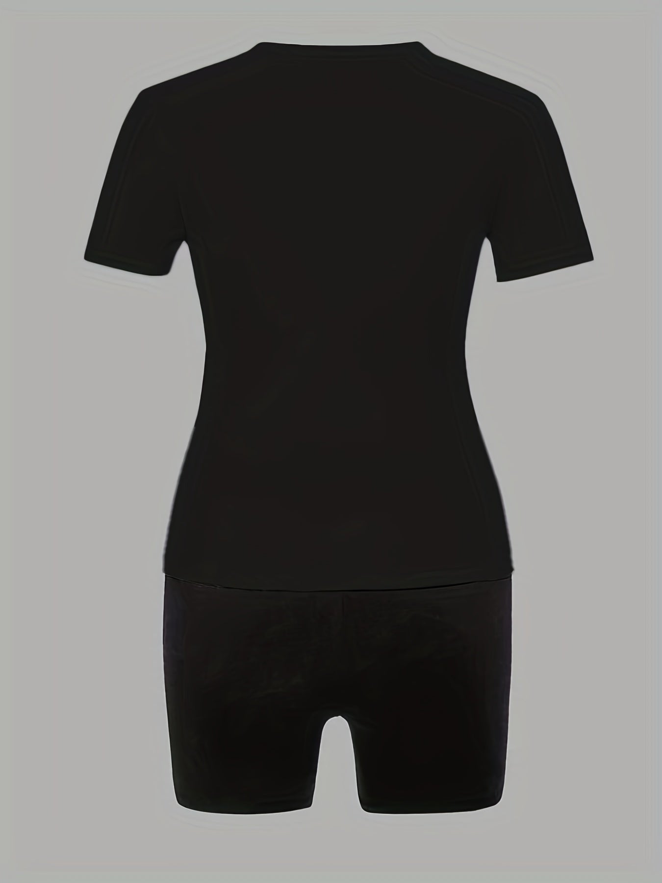 Casual Set Women's Plus Top & Shorts Outfit
