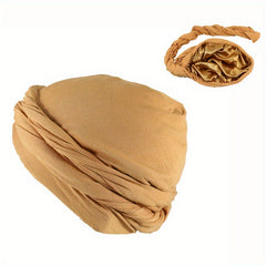 Men's Turban Hat Stretchy Bag Head Hat Indian Hat African Ethnic Bandana Hat