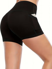Women's Yoga Shorts High Waisted Stretch with Pockets