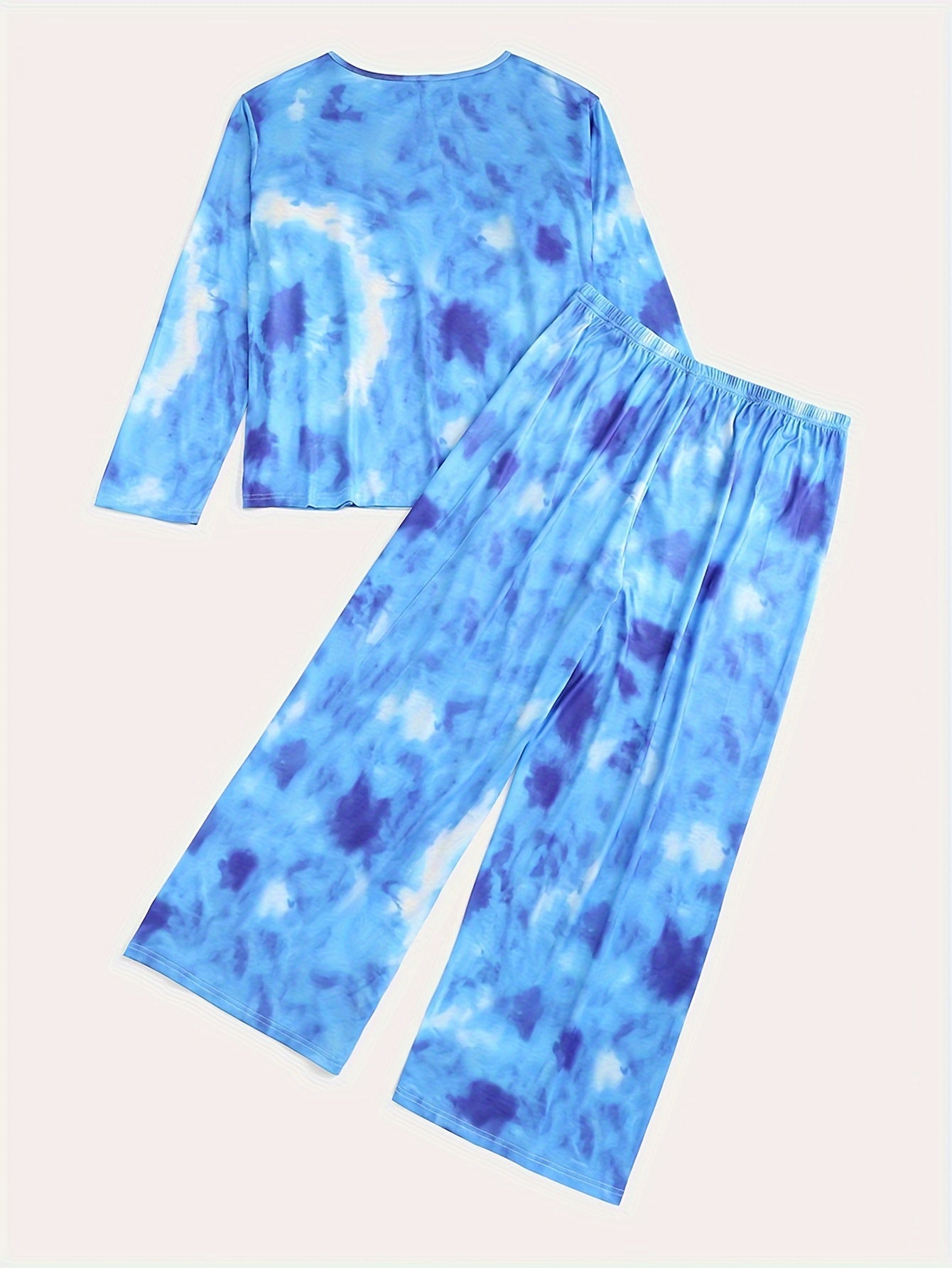 Tie Dye Long Sleeve Tee & Pants Loungewear Set