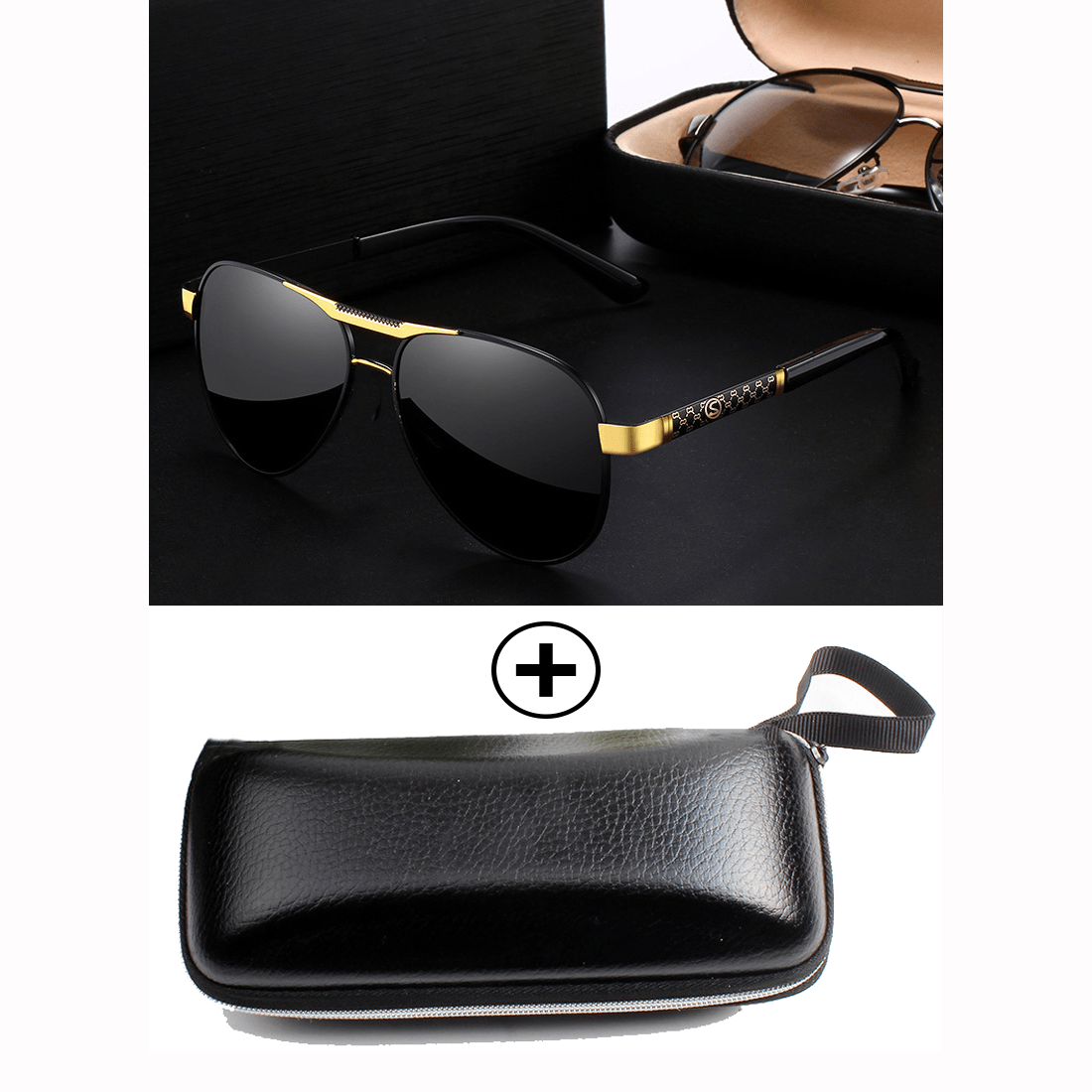 Men's Mixed Pilot Sunglasses Polarized Eyewear