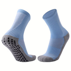 Non slip PVC Mid calf Socks For Outdoor Training