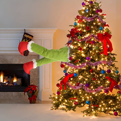 Christmas Elf Leg Tree Ornament, Holiday Decor Prop
