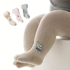 Girls Knitted Pantyhose Cute Bear Leggings For Spring Autumn