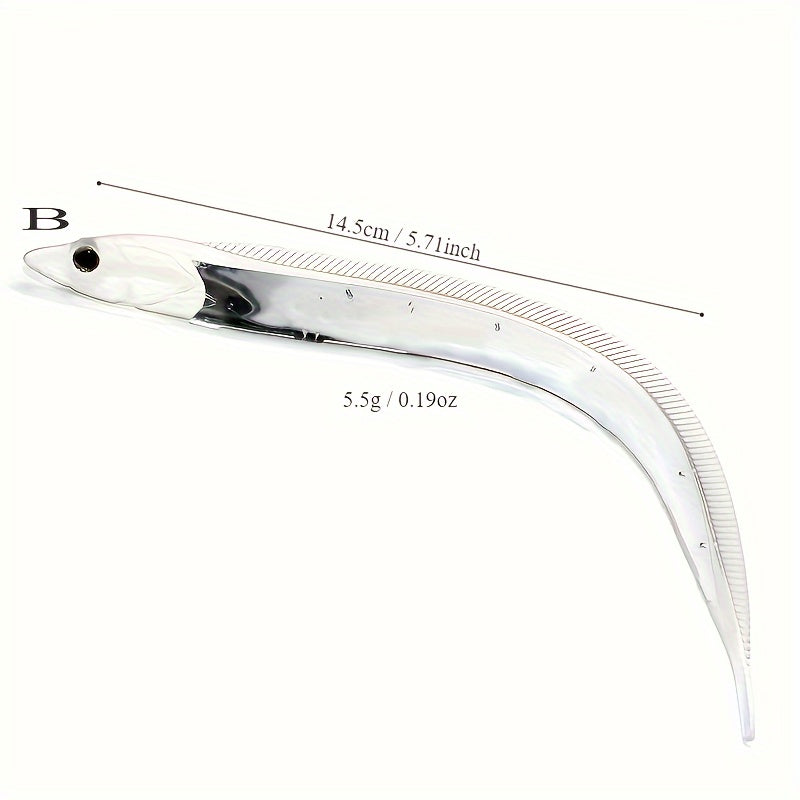 2pcs Hairtail Soft Baits for Sea & Boat Fishing
