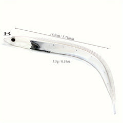 2pcs Hairtail Soft Baits for Sea & Boat Fishing