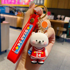Doll Jersey Bear No 24 Keychain For Girls