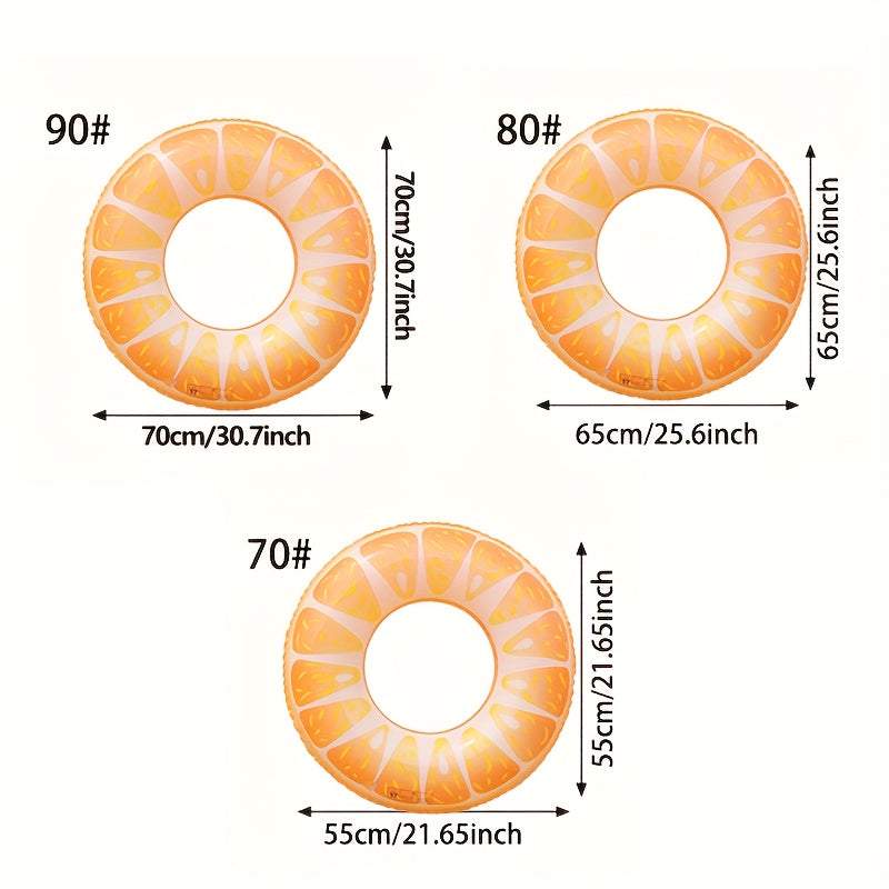 Summer Swimming Ring Mixed Colors Fruit Patterns Durable PVC Float