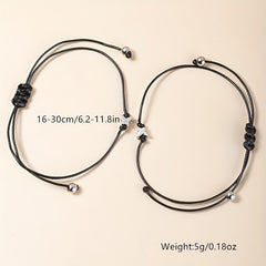 Small Butterfly PU Leather String Bracelet Set For Women