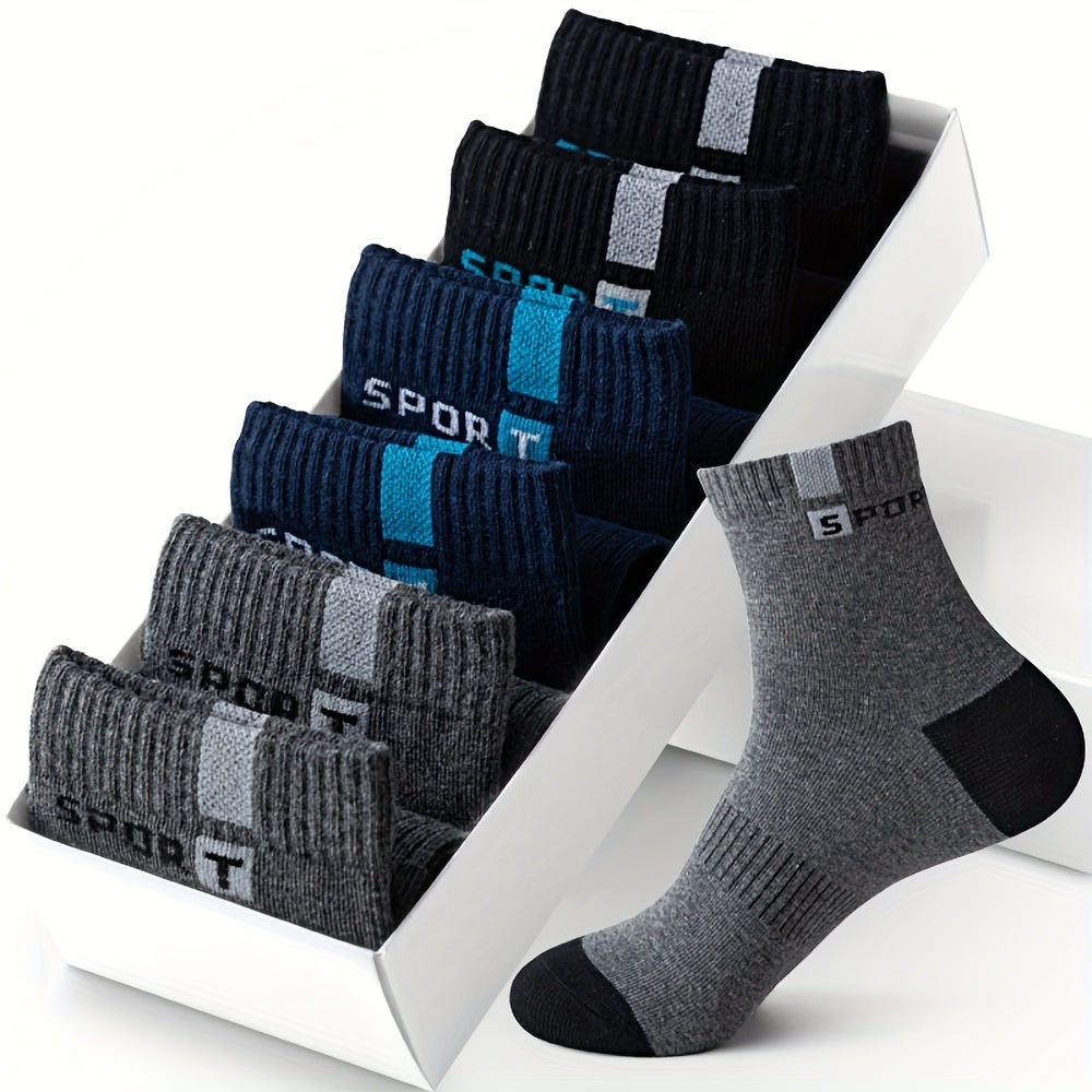 Men's Breathable Cotton Sports Quarter Socks (3 Pairs)