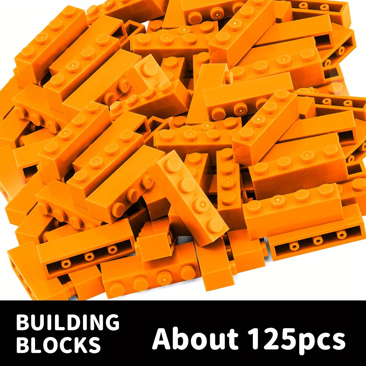 125pc 1x4 High Brick Building Blocks Puzzle Toy for Boys and Girls