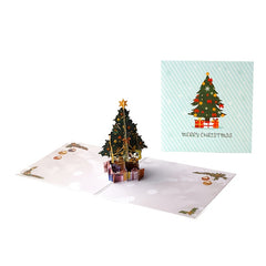 3D Pop Up Card Colorful Christmas Tree Merry Christmas Greeting Card