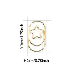 20pcs Little Star Paper Clips School Office Home