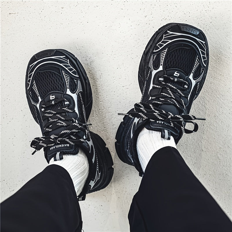 Men's Ugly Chunky Dad Sneakers - Lace up Athletic Shoes