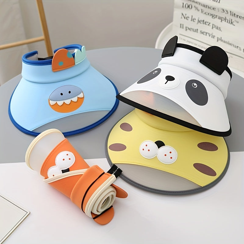 Boys Cartoon Animal Top Visor Hat UV Protective Breathable Cap