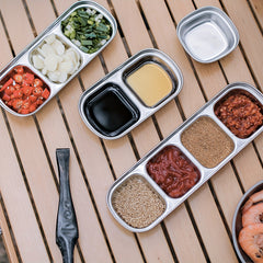 1pc Stainless Steel Seasoning Dish for Home Outdoor Camping