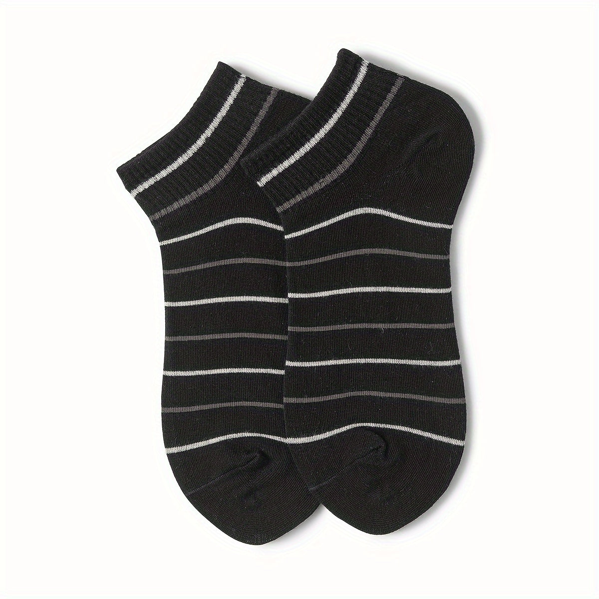 10 Pairs Striped Short Socks Comfy Sports Stockings Women's Hosiery