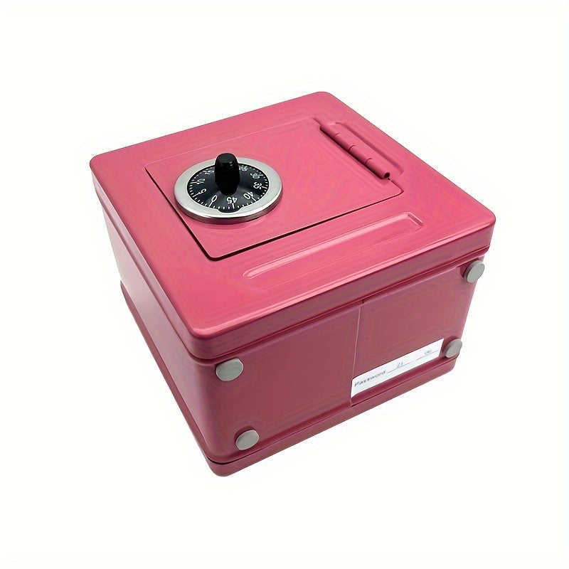 Metal Mini Safe Coin Storage Box Combo Lock Key Organizer Small Jewelry Box