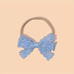Headband For Baby Girls Soft Nylon Elastic Lace Bow Hair Bands