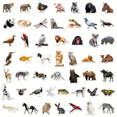50pcs Farm Zoo Animals Waterproof Vinyl Bulk Stickers For Water Bottles Laptop