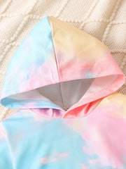 Toddler Girls Tie Dye Hoodie Pants Set