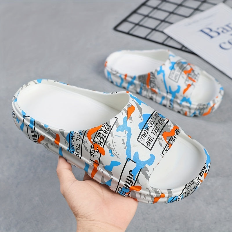 Men's Cloud Slides Lightweight Non Slip Slippers Indoor Outdoor Shower Bathroom