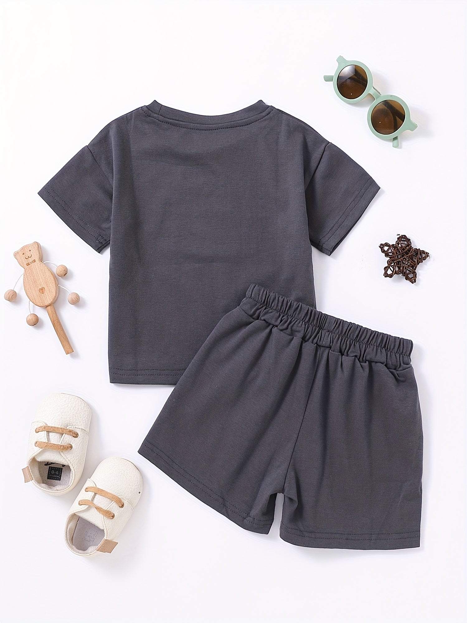 2pcs Boys Mr Steal Your Heart T shirt & Shorts Kids Summer Clothes Sets