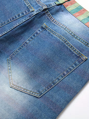 Men's Ripped Denim Shorts Street Style for Summer
