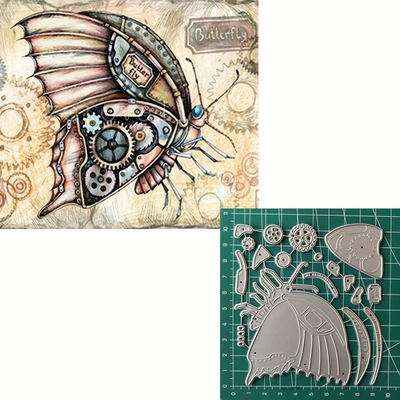 Steampunk Butterfly Metal Cutting Die Stencil for Card Making DIY Scrapbooking