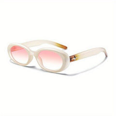Y2K Oval Sunglasses Hiphop Star Decor Glasses UV400