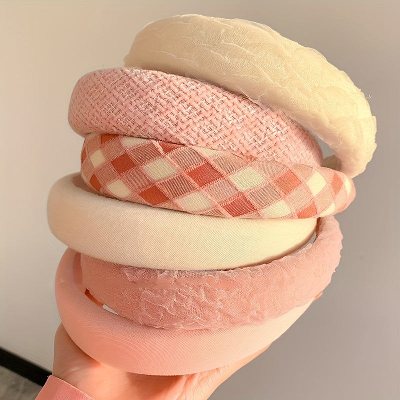 Sweet Wide Non-slip Hair Hoop for Girls - Face Washing Sports Yoga Headwear