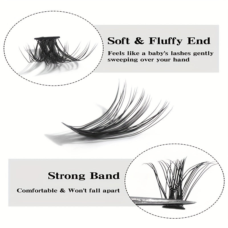 Fluffy Cluster Lashes 9-13mm Mixed Style False Eyelashes