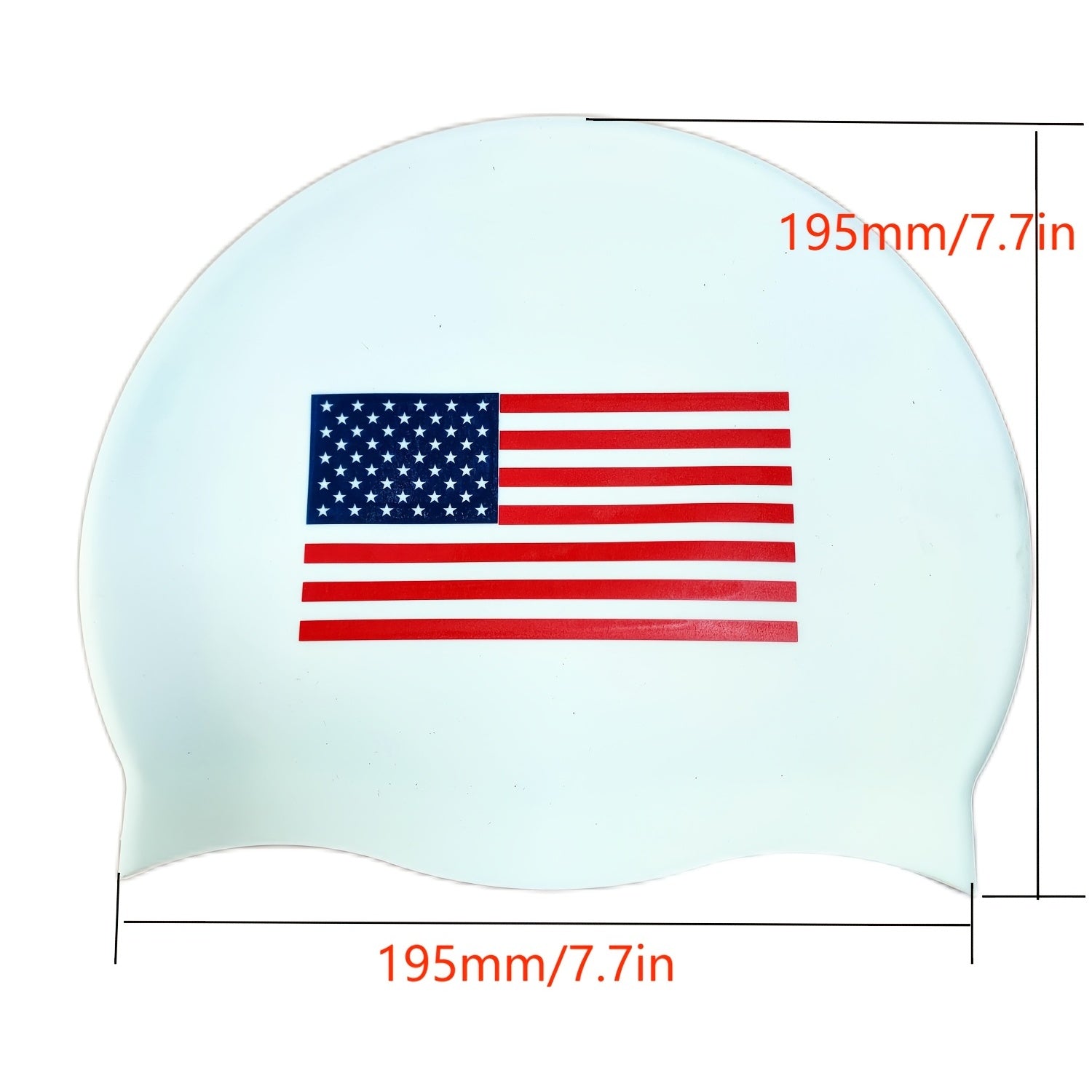 American Flag Silicone Swim Cap - Durable Comfortable Stylish
