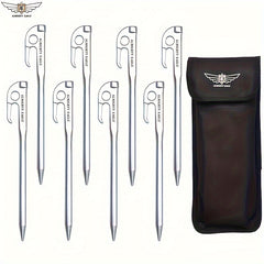 8pcs 420 Stainless Steel High Strength Ground Nails for Outdoor Camping Tent