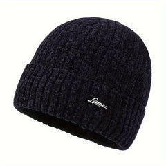 Winter Velvet Knitted Hat with Ear Protection for Outdoor Cycling Skiing
