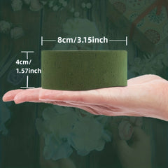 8pcs Green Foam Block for Artificial Flowers Round Dry Wet Foam Brick Flower