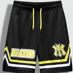 Boys Teen Casual Letter Graphic Print Drawstring Shorts