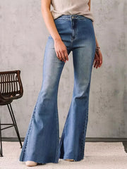 High Waist Wide Leg Denim Pants Flared Jeans