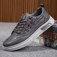 Men's Crocodile Pattern Skate Shoes Non Slip Sneakers