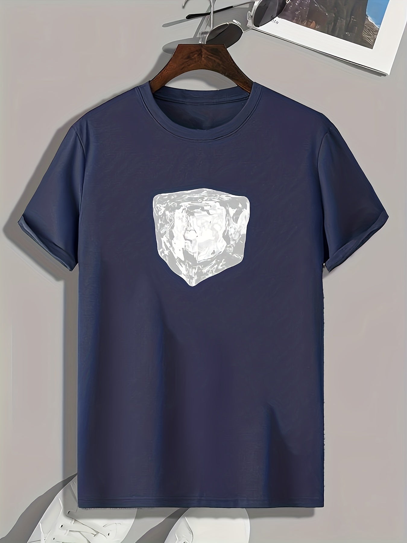 Cube Print Men's Graphic T shirt Casual Comfy Tees