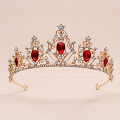 Baroque Style Crystal Rhinestone Crown Head Jewelry