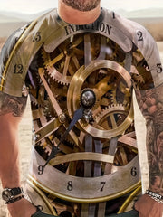 Men's 3D Graphic Print T Shirt Casual Crew Neck Tee for Summer