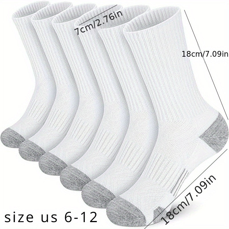 Men's Mid Crew Sport Socks: Breathable, Sweat Absorbing, Comfy