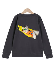 Leisure Cat Graphics Girls' Sweatshirt Pullovers For Fall Winter
