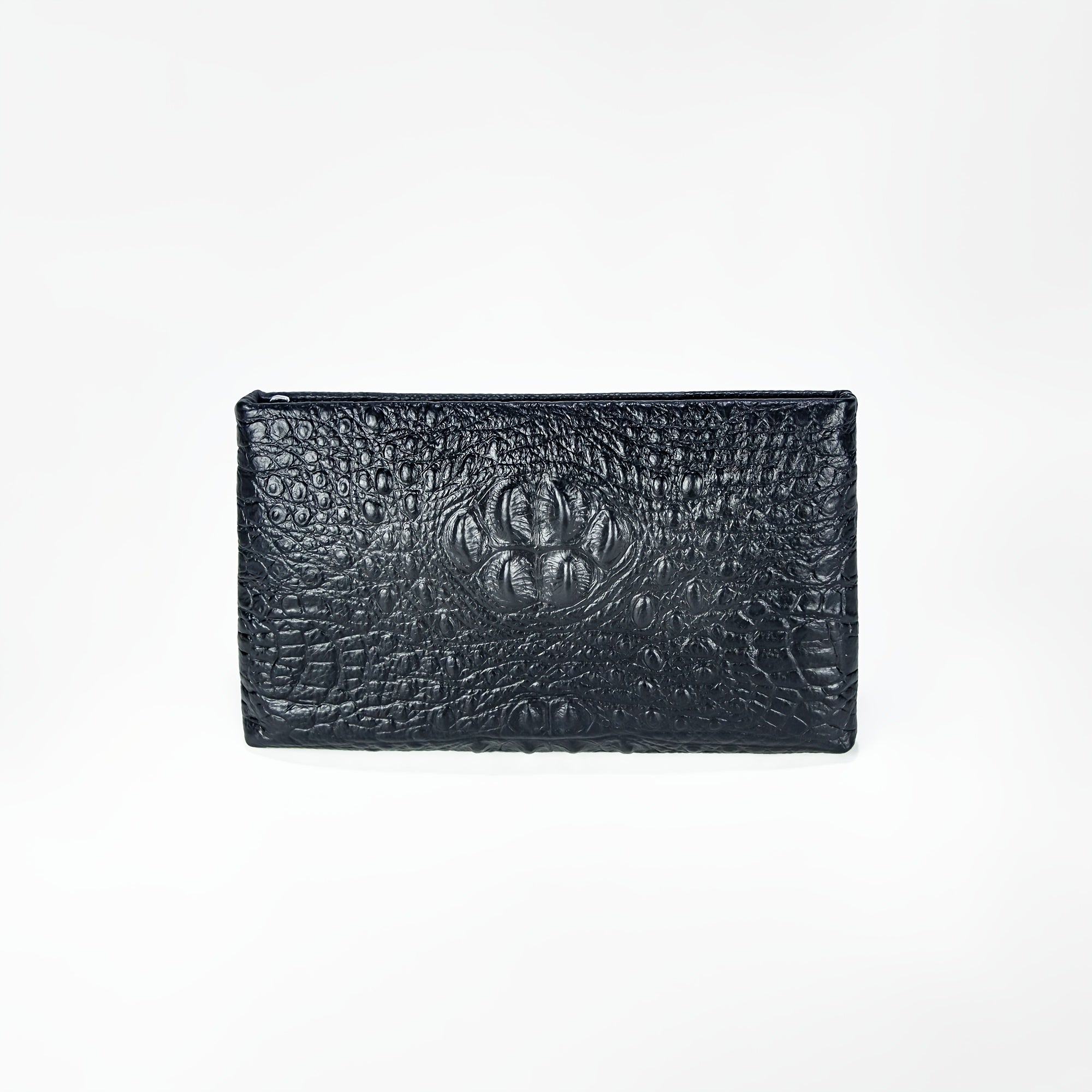 AODASI Crocodile Pattern Leather Wallet with Zipper Coin Pocket