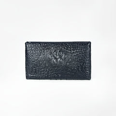 AODASI Crocodile Pattern Leather Wallet with Zipper Coin Pocket