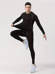 Men's Long Sleeve Compression Shirt & Legging for Fitness